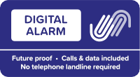 Digital alarm logo.